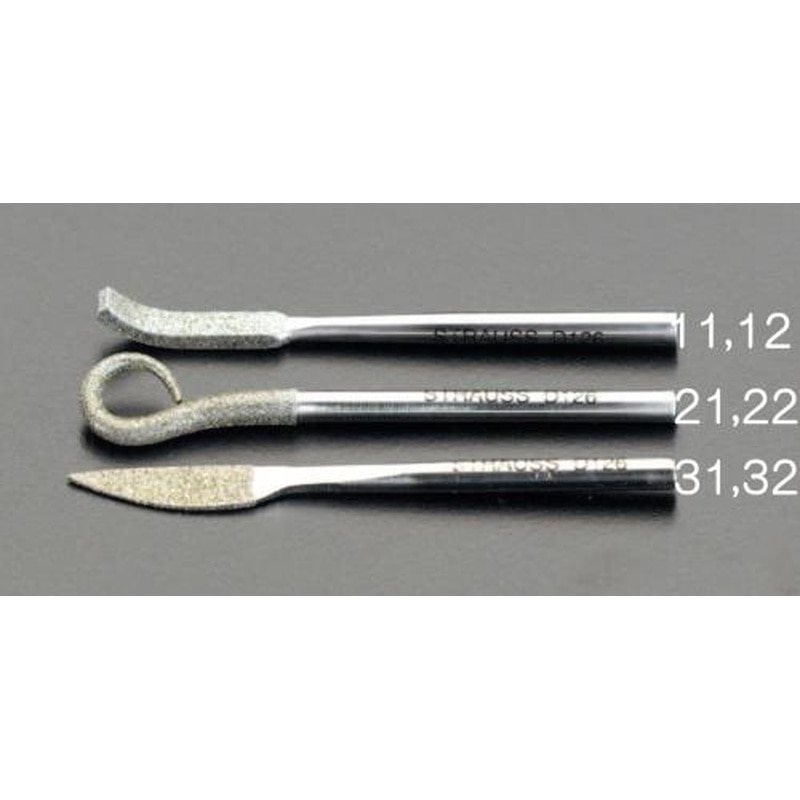 エスコ EA826VR-21 55mm/3.2mm軸ダイヤモンド鏝やすり(丸/#140) 1個（ご注文単位1個）【直送品】