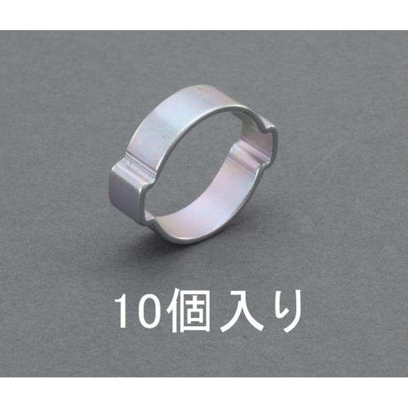 エスコ EA463AE-37 34-37mmホースクランプ(ツーイヤー型/10個) 1個(ご注文単位1個)【直送品】