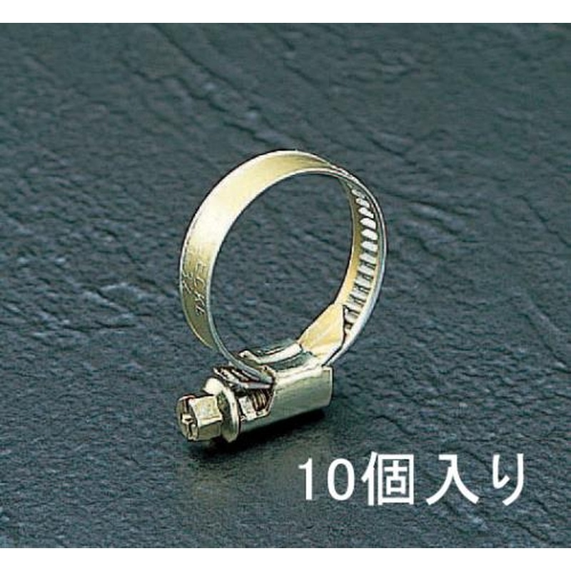 エスコ EA463A-12 8-12mmホースクランプ(10個) 1個(ご注文単位1個)【直送品】