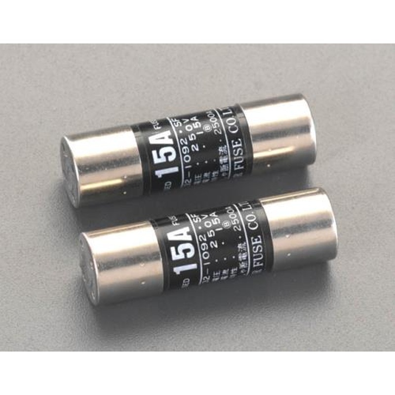 エスコ EA758ZV-5 250Vx10A/φ15mm筒型エンクロヒューズ(2本) 1個（ご注文単位1個）【直送品】