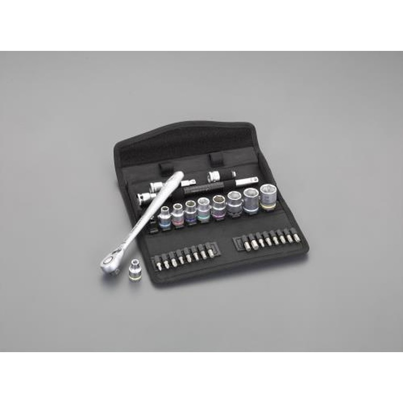 エスコ EA617AG-132 3/8”DRソケットレンチセット 1個(ご注文単位1個)【直送品】