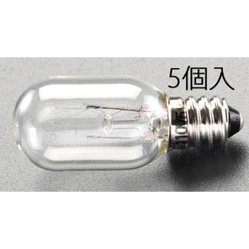エスコ EA758ZA-51 24V/5.0W/E12中ナツメ球(5個) 1個(ご注文単位1個)【直送品】
