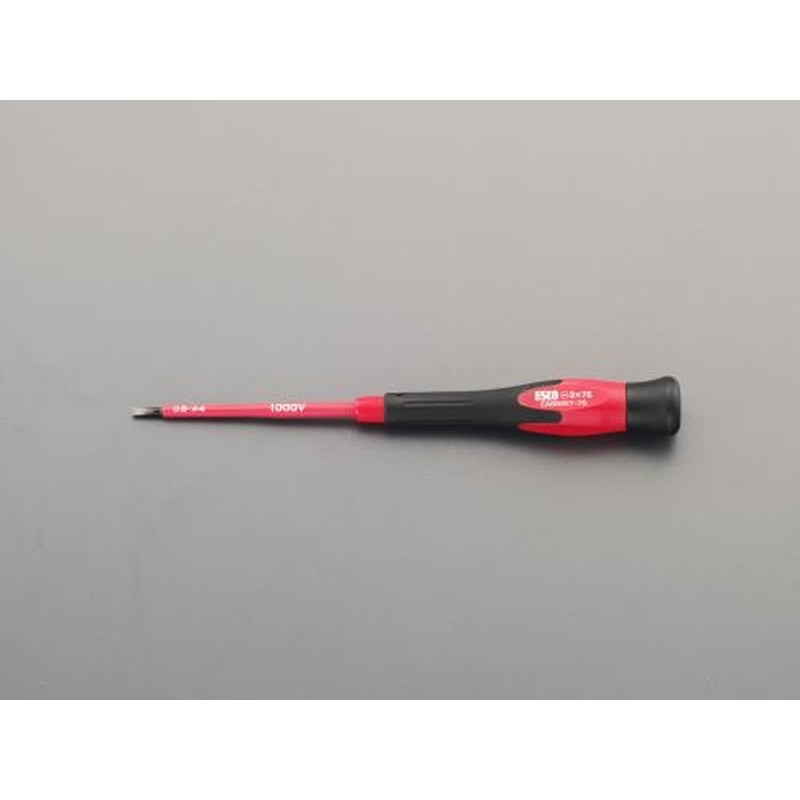 エスコ EA552ET-75 3.0x75mm［-]ドライバー(精密用・絶縁) 1個（ご注文単位1個）【直送品】