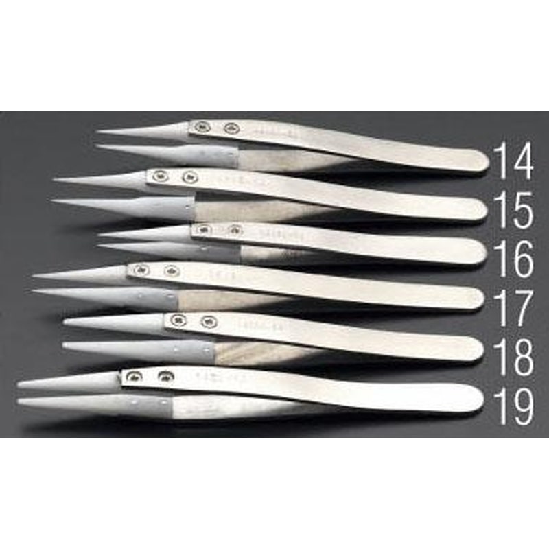 エスコ EA595AP-16 110mm精密用ピンセット(デルリン/ステンレス製) 1個（ご注文単位1個）【直送品】