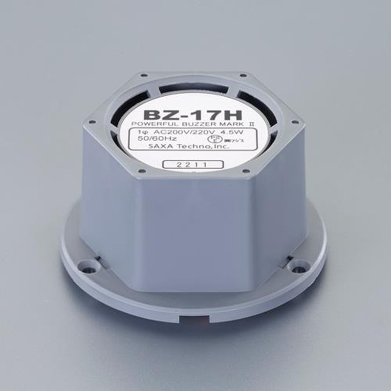 エスコ EA940DD-33 AC200V/92mm強力ブザー 1個(ご注文単位1個)【直送品】