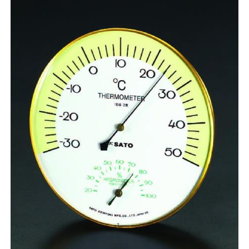 エスコ EA728EB-10 φ150mm温度・湿度計 1個（ご注文単位1個）【直送品】