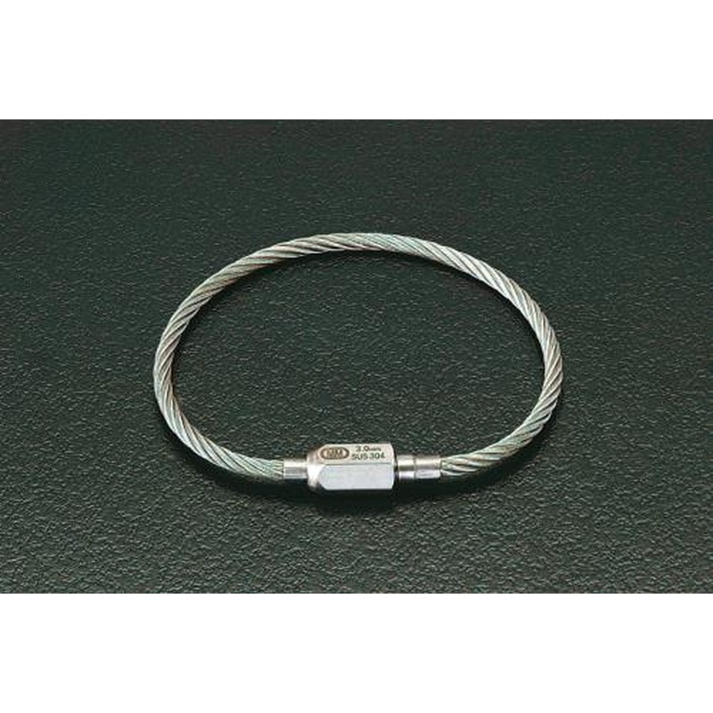 エスコ EA638JB-8 4.0x480mmワイヤーキャッチ(ステンレス製) 1個（ご注文単位1個）【直送品】