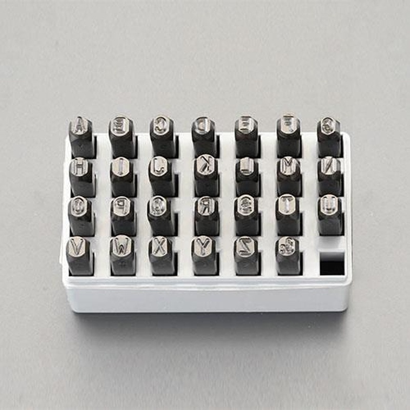 エスコ EA591HS-9 9.5mm英字刻印セット 1個(ご注文単位1個)【直送品】