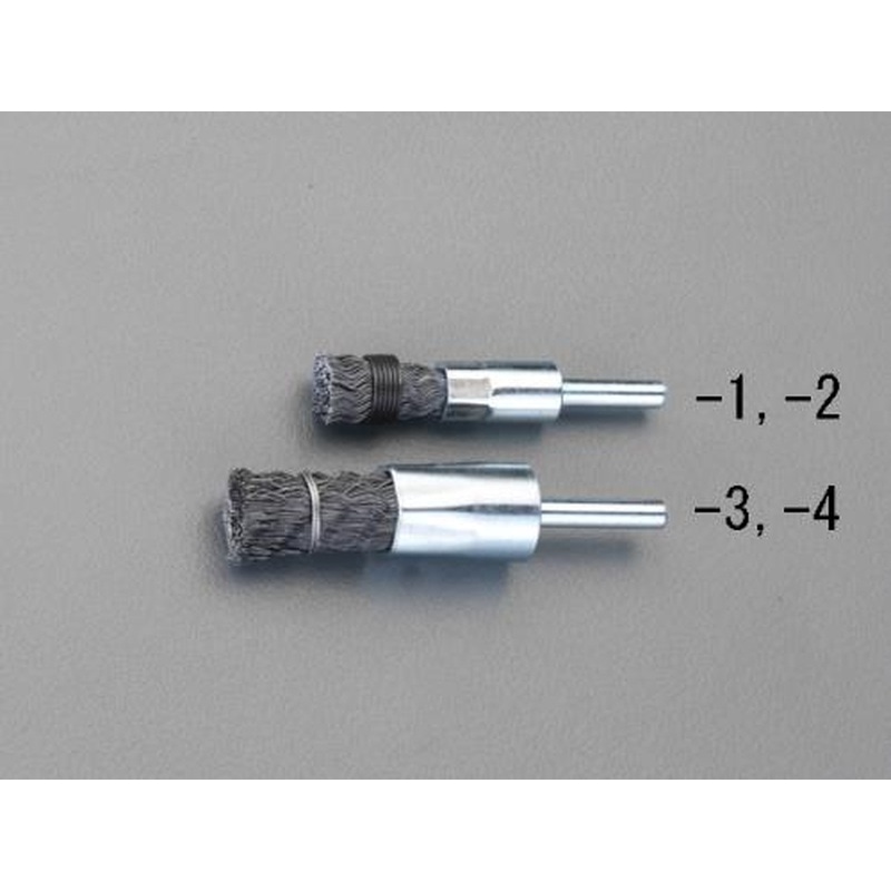 エスコ EA819BT-3 20mm/6.0mm軸軸付ブラシ(エンド型スチール製) 1個（ご注文単位1個）【直送品】