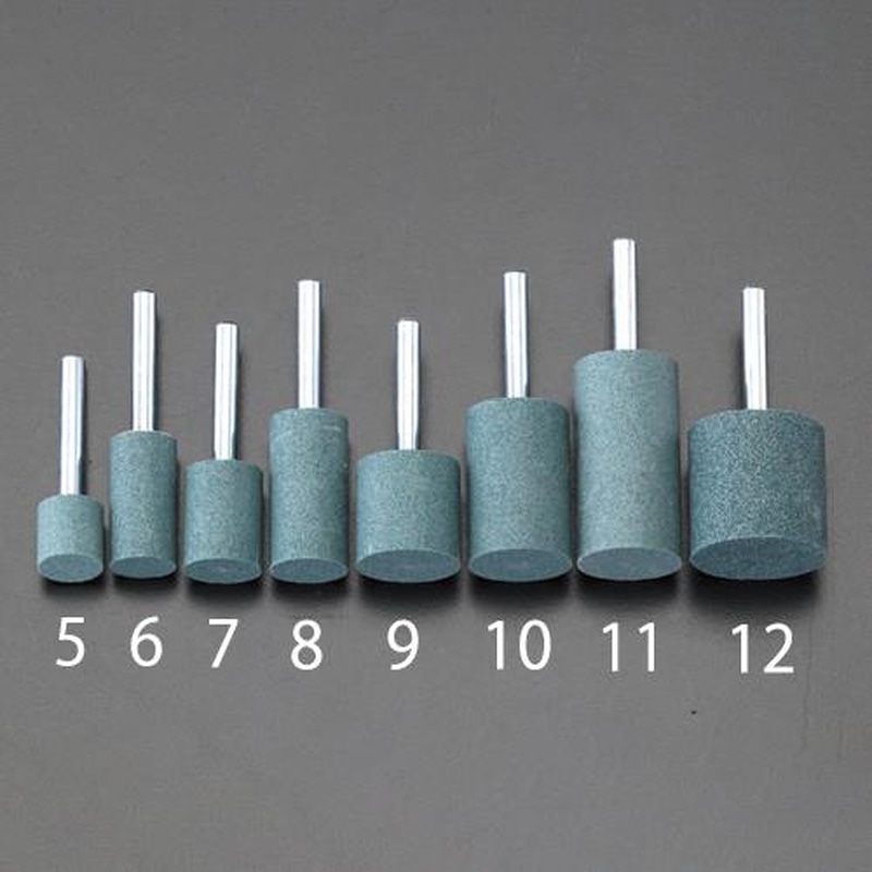 エスコ EA819HB-7 19x25mm/6mm軸軸付砥石(GC緑) 1個(ご注文単位1個)【直送品】