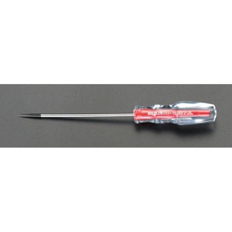 エスコ EA557CA-100 2.5x100mm［-]ドライバー(細軸クリスタル) 1個（ご注文単位1個）【直送品】