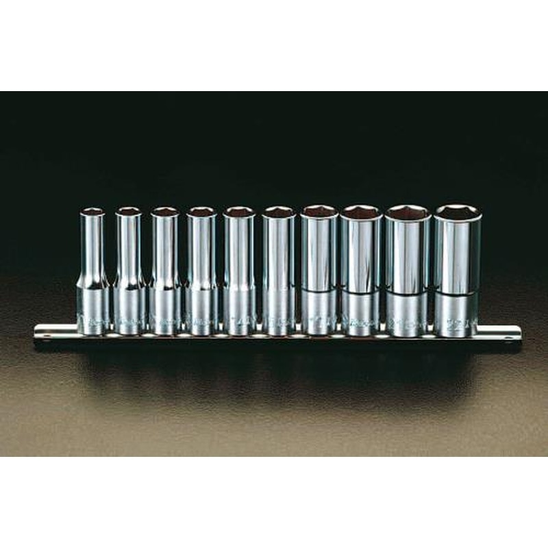 エスコ EA618CN 1/2”DR/10-22mmディープソケットセット 1個(ご注文単位1個)【直送品】