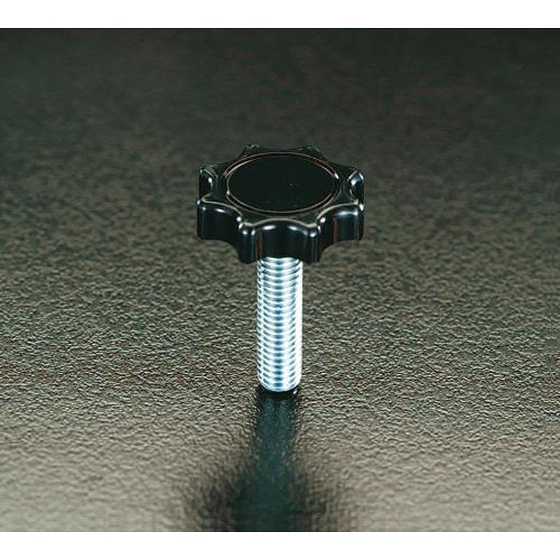 エスコ EA948AY-55 M12x50mm/65mm雄ねじ菊ノブ(ナイロン) 1個（ご注文単位1個）【直送品】