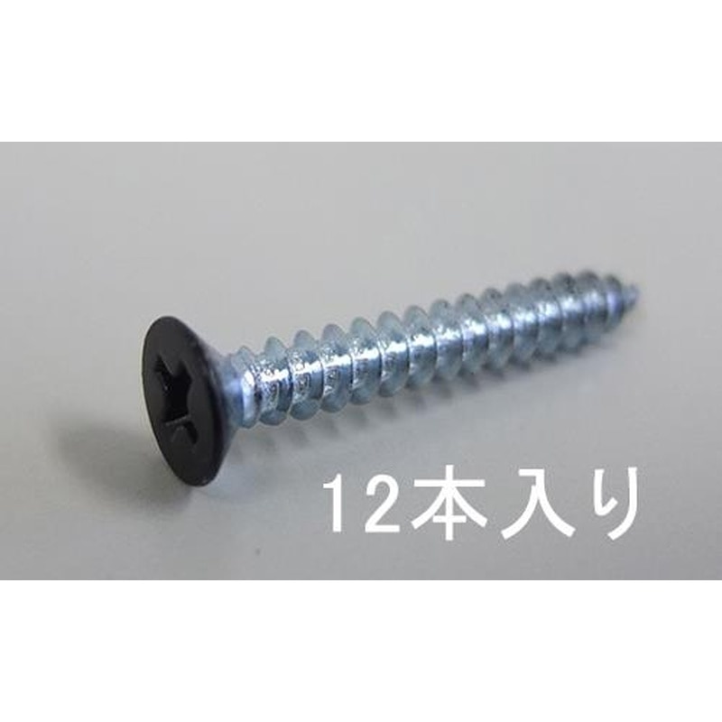 エスコ EA951EE-312 3.5x25mmアングル用ビス(スチール黒/12本) 1個(ご注文単位1個)【直送品】