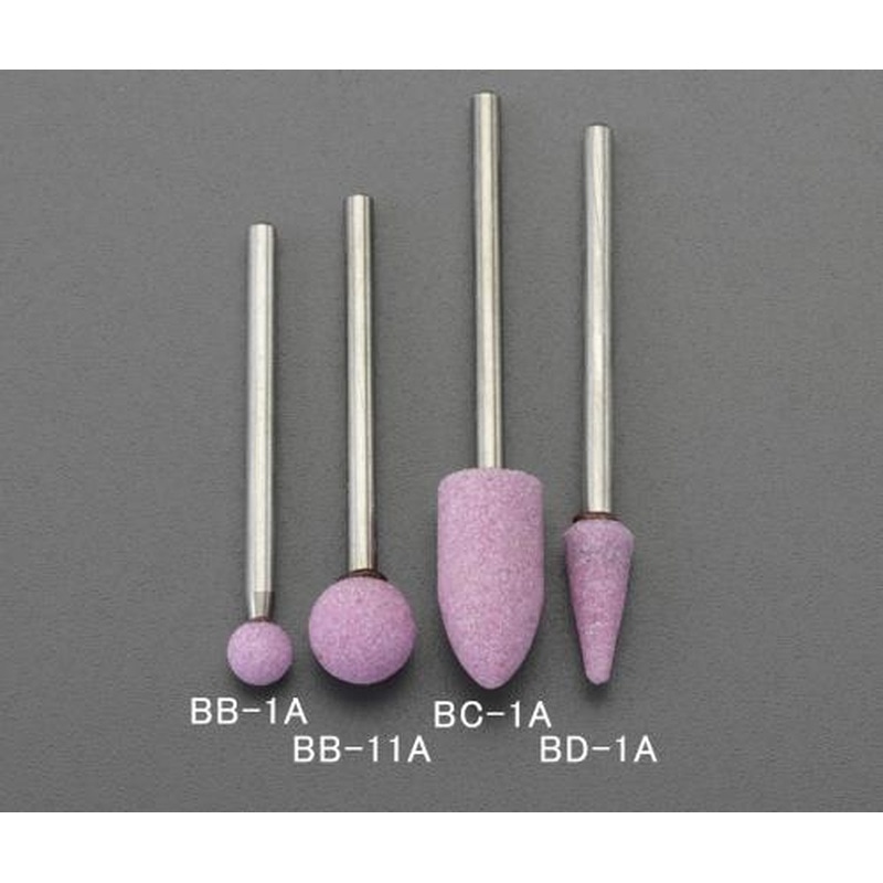 エスコ EA819BD-1A 7.0x16mm/3mm軸軸付砥石(傘型/赤) 1個(ご注文単位1個)【直送品】