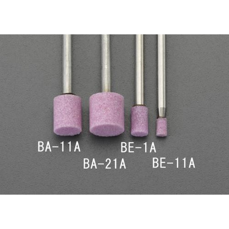 エスコ EA819BE-11A 3x5mm/3mm軸軸付砥石(赤) 1個(ご注文単位1個)【直送品】