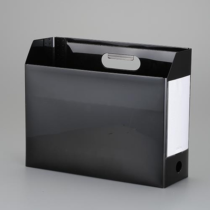 エスコ EA954TD-53 102x317x261mmファイルスタンド(横型/黒) 1個(ご注文単位1個)【直送品】