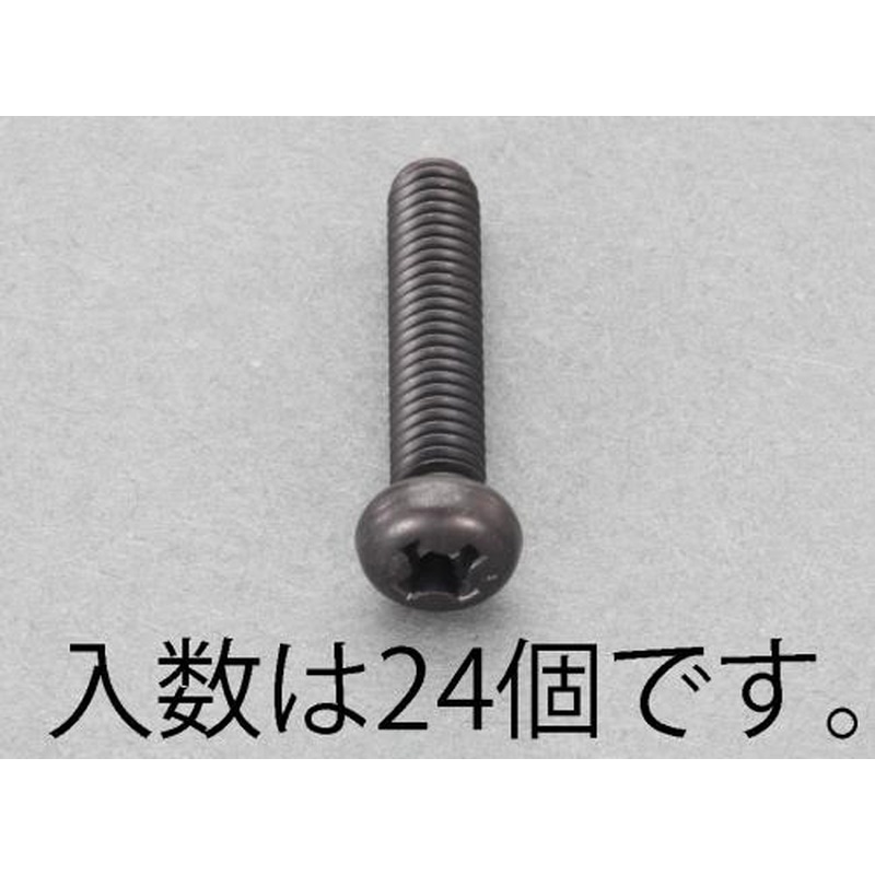 エスコ EA949TE-310 M3x10mmナベ頭小ねじ(ステンレス/黒色/24本) 1個(ご注文単位1個)【直送品】