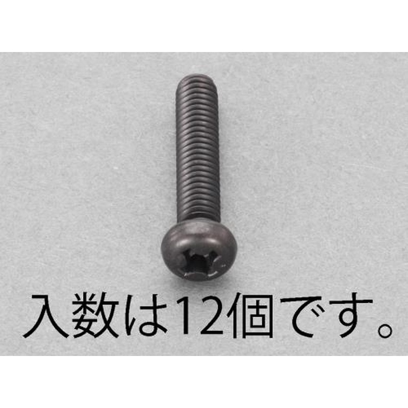 エスコ EA949TE-510 M5x10mmナベ頭小ねじ(ステンレス/黒色/12本) 1個（ご注文単位1個）【直送品】