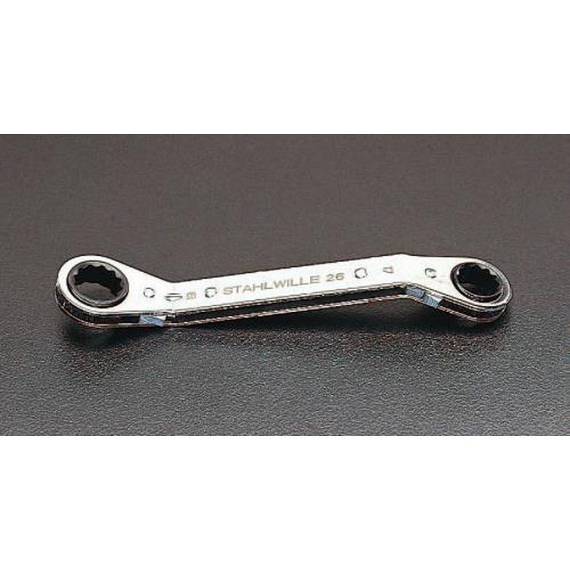 エスコ EA602CE-51 1/4”x5/16”ラチェットめがね(オフセット型) 1個（ご注文単位1個）【直送品】
