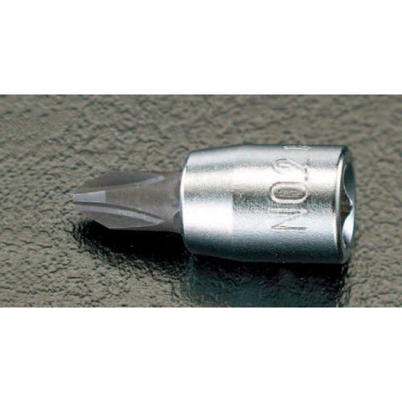エスコ EA618AS-2 1/4”DR/#2［＋]ビットソケット 1個（ご注文単位1個）【直送品】