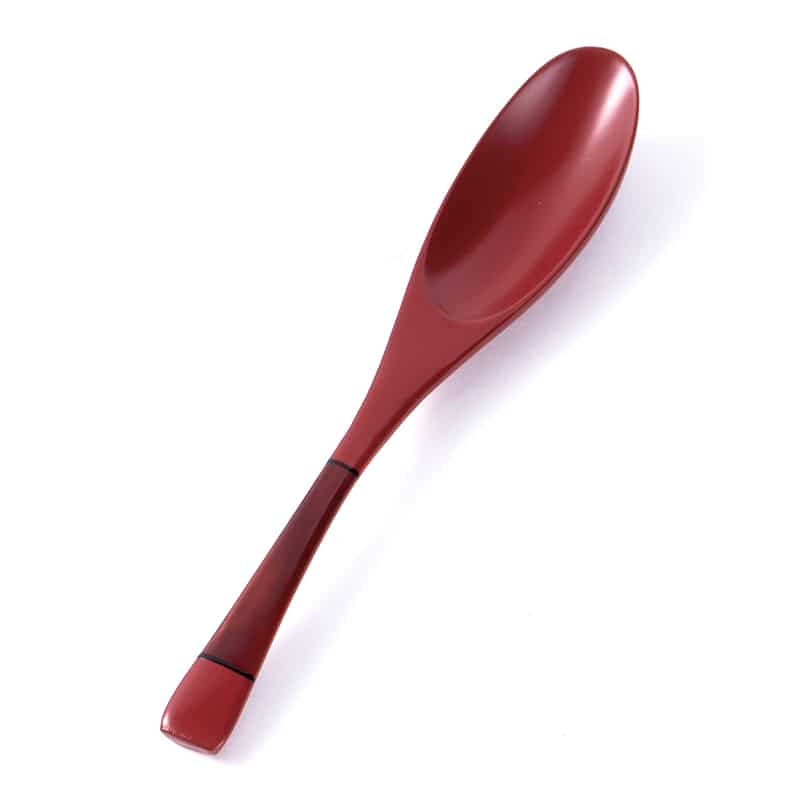 山下工芸 木製塗分ランチスプーン 朱 26014550 1本（ご注文単位1本）【直送品】
