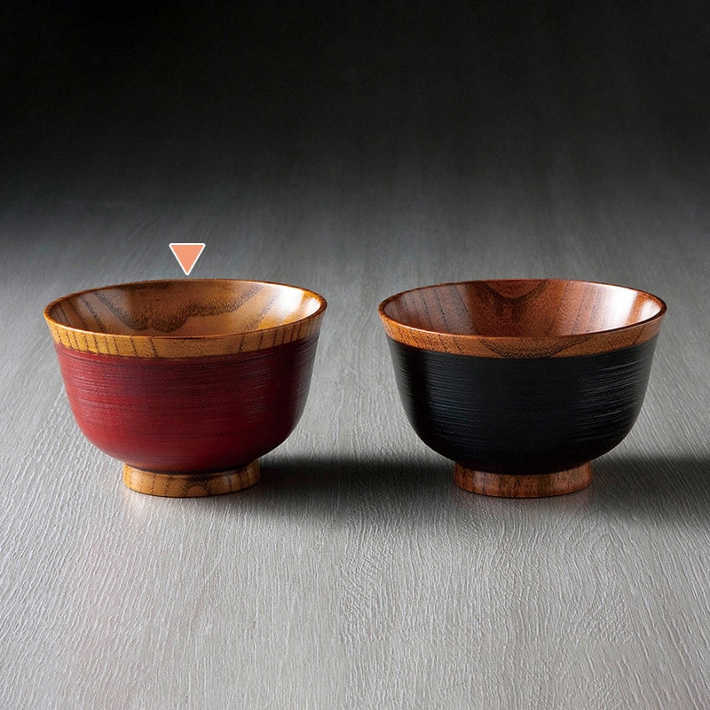 山下工芸 外さび刷毛目椀 朱 41013410 1個（ご注文単位1個）【直送品】