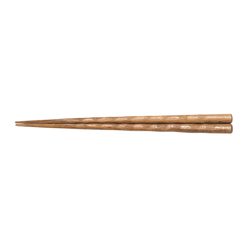 山下工芸 彫刻木箸 太 栗 27025440 1組(ご注文単位1組)【直送品】