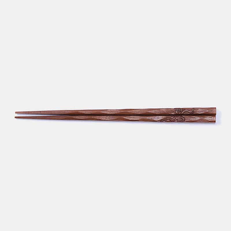 山下工芸 彫刻木箸 鶴 27025470 1組(ご注文単位1組)【直送品】