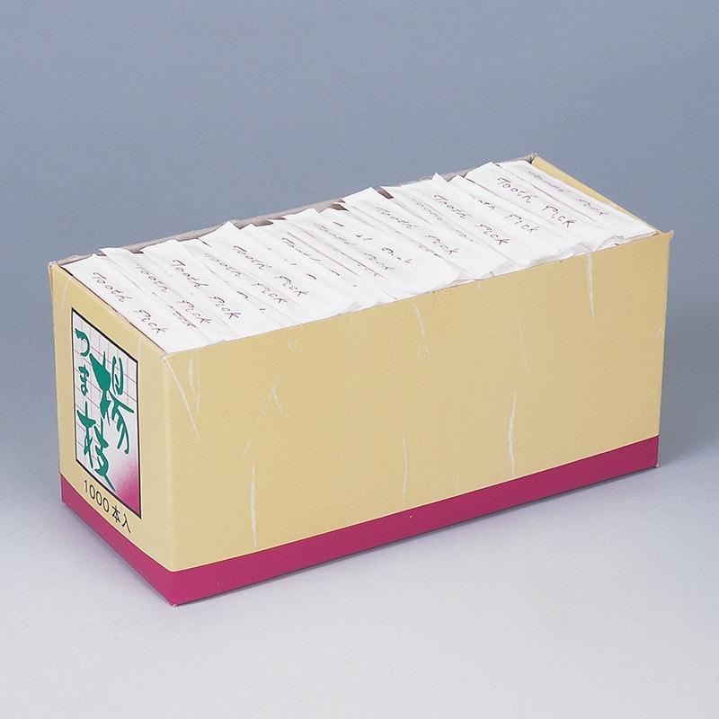 山下工芸 つま楊枝 袋入 英文 A 1000本入 39263000 1中箱(ご注文単位1中箱)【直送品】