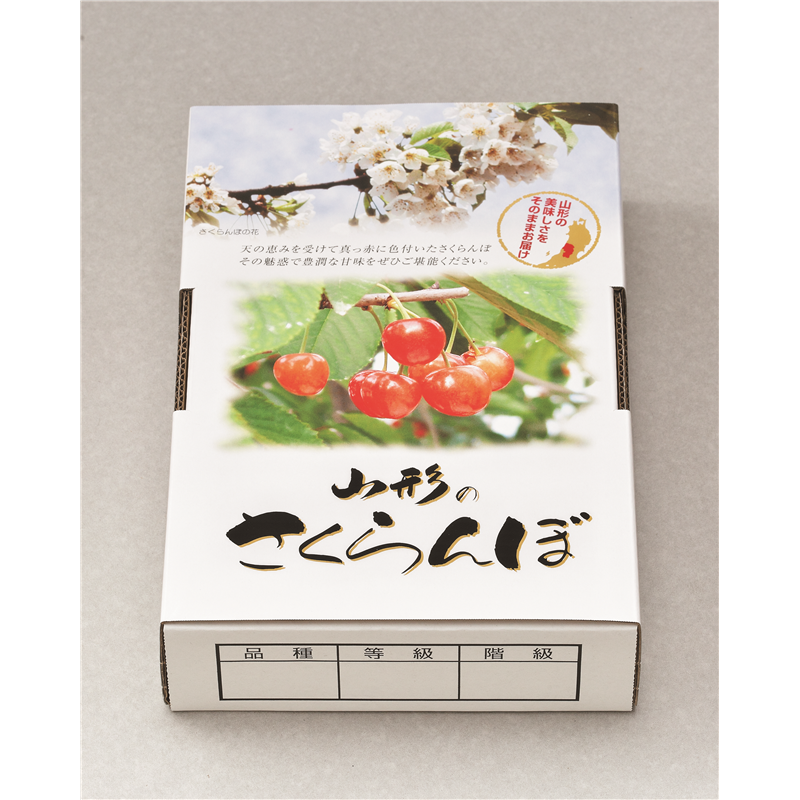 さくらんぼ 化粧箱 身／蓋 1kgバラ詰め用 YD25 50箱/1セット（ご注文単位1セット）【直送品】