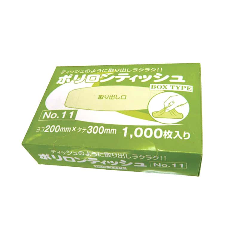 プラテック45 ポリ袋 ポリロンティッシュ ボックスタイプ No.11 1000枚入 PT-11B 1箱（ご注文単位12箱）【直送品】