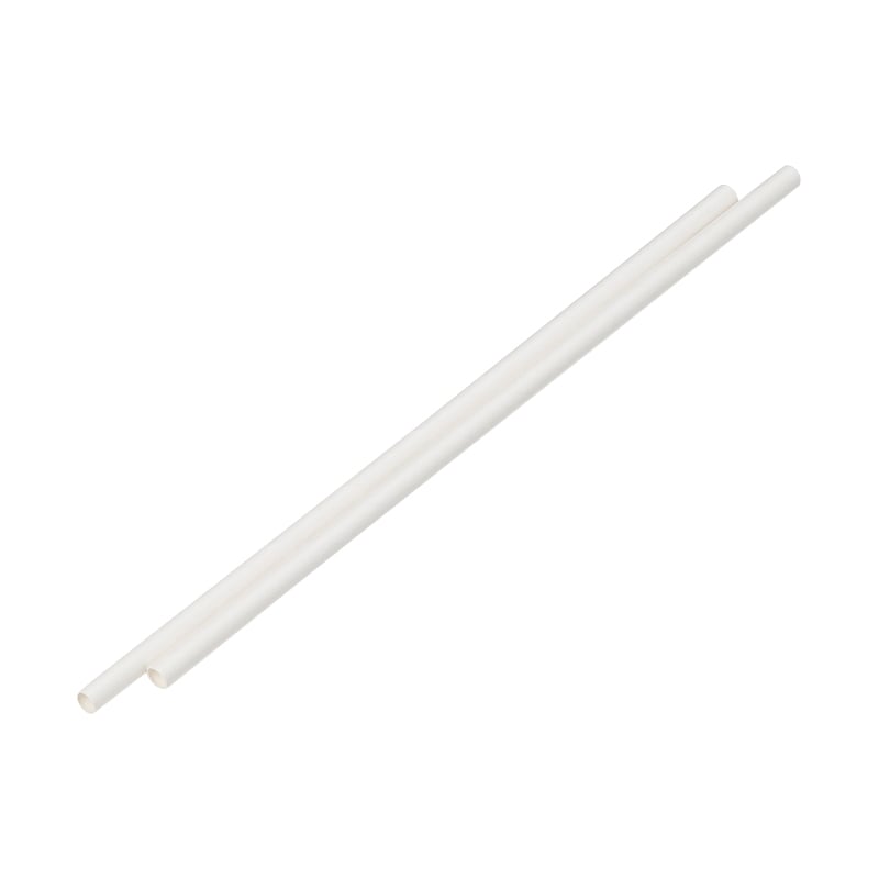 水野産業 紙ストレートストロー　バラ　φ6×210mm  187160　白 500本/束（ご注文単位12束）【直送品】