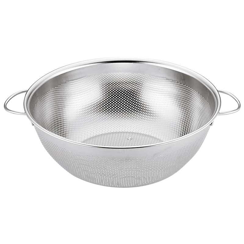 UK 18-8 パンチング 深型手付 ボールザル 24cm 1個(ご注文単位1個)【直送品】