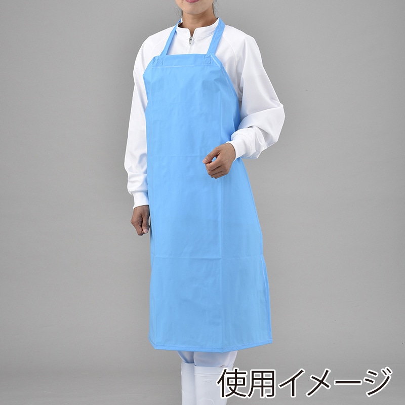 エブノ EVAエプロン　エコノミー L 617　ブルー 100枚/箱（ご注文単位1箱）【直送品】