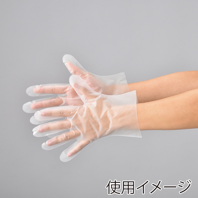 エブノ ポリ手袋 シルキーダイヤ S 袋入 356 半透明 100枚/袋(ご注文単位60袋)【直送品】