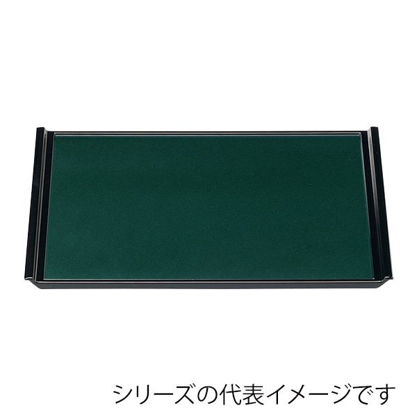 福井クラフト 長角トレー　尺3　フライト盆 グリーンパール毘沙門天塗 15053240 1枚（ご注文単位1枚）【直送品】