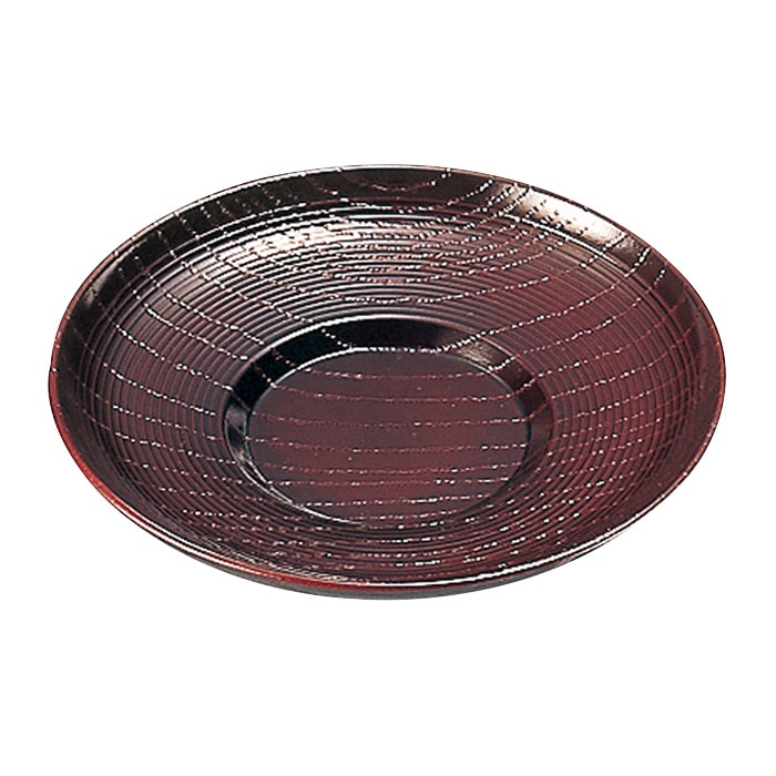 福井クラフト A4寸木目茶托 溜　全面塗 82154670 1個（ご注文単位1個）【直送品】