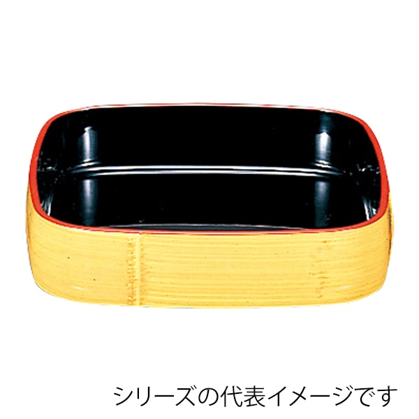福井クラフト 寿司桶　尺2寸竹型角桶 クリーム刷毛目 65032480 1個（ご注文単位1個）【直送品】
