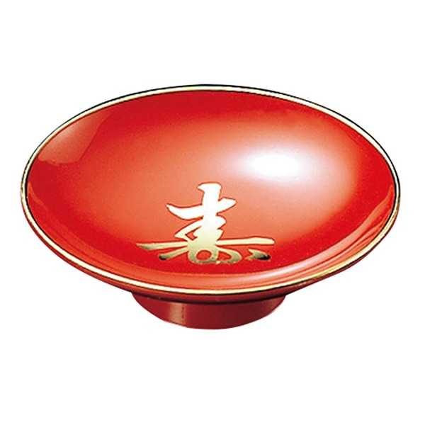 福井クラフト 酒器 3寸盃 朱寿天金 81011520 1個(ご注文単位1個)【直送品】