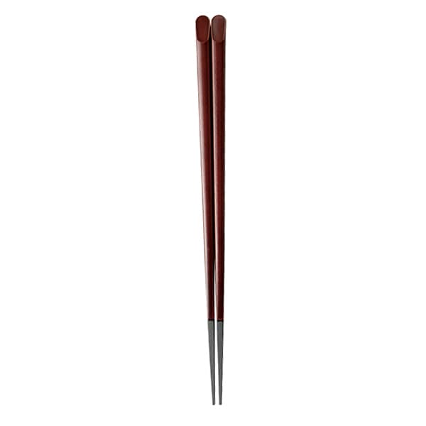 福井クラフト 天削先角箸　22.7cm チーク先黒 90030631 1組（ご注文単位1組）【直送品】
