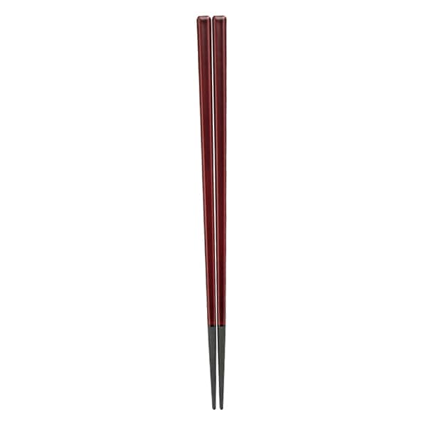 福井クラフト 面取角箸　22.5cm チーク先黒 90030621 1組（ご注文単位1組）【直送品】