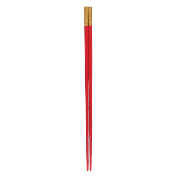 福井クラフト PBT樹脂箸 25cm 和洋中先丸箸 朱OM/金粉蒔 85915540 1組(ご注文単位1組)【直送品】