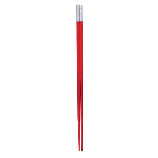 福井クラフト PBT樹脂箸 25cm 和洋中先丸箸 朱OM/銀粉蒔 85915570 1組(ご注文単位1組)【直送品】