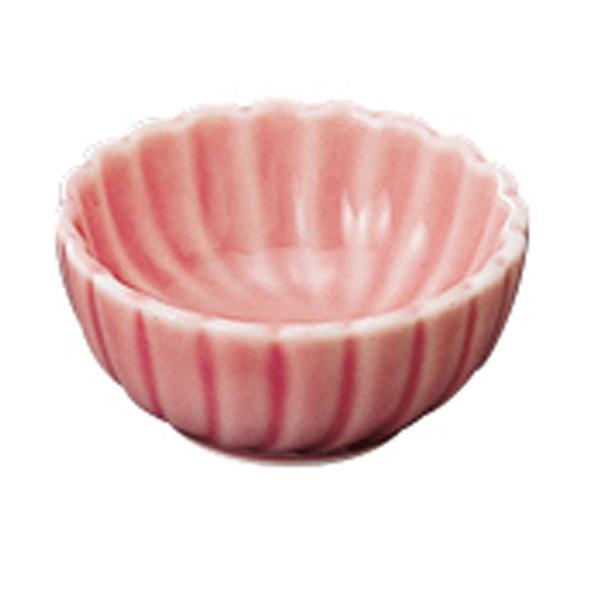 福井クラフト 陶器珍味　ひねり菊 ピンク 12015100 1個（ご注文単位1個）【直送品】