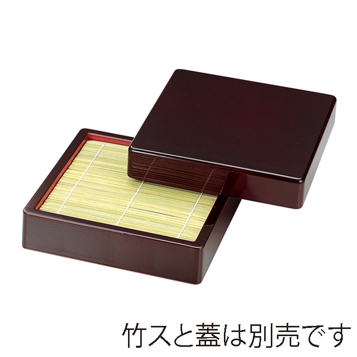 福井クラフト そばセイロ DX角ザル 本体 底板無 溜内朱 45150490 1個(ご注文単位1個)【直送品】