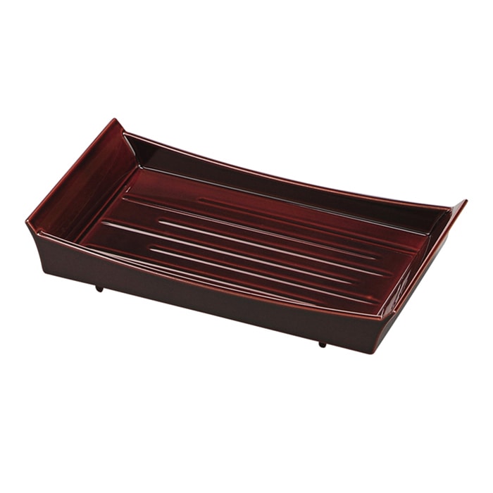 福井クラフト 越前漆器 木製懐石 7.7寸大和舟盛皿 溜漆塗 55010080 1個(ご注文単位1個)【直送品】
