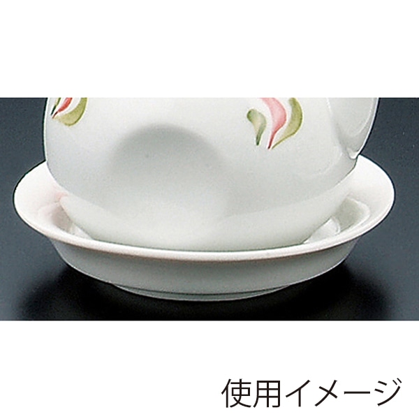 福井クラフト 陶器カスター 丸醤油差受皿 赤絵露草 80501630 1個(ご注文単位1個)【直送品】