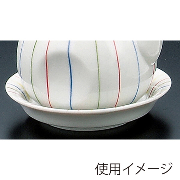 福井クラフト 陶器カスター 丸醤油差受皿 三色十草 80501690 1個(ご注文単位1個)【直送品】