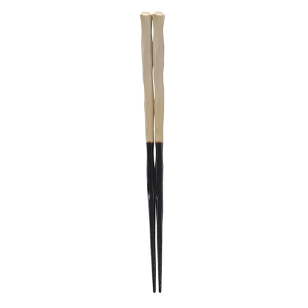 福井クラフト 六角一刀彫箸　22.5cm 白／黒 90030747 1組（ご注文単位1組）【直送品】